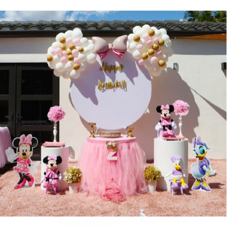 PROIC Fondo para decoracion de Cumpleaños - Minnie Mouse