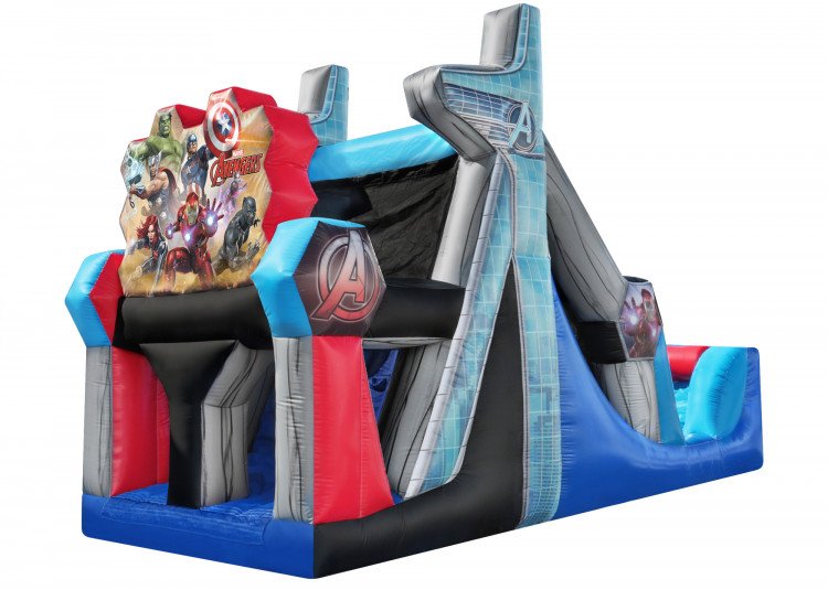 17 Ft Avengers Water Slide Double Lane