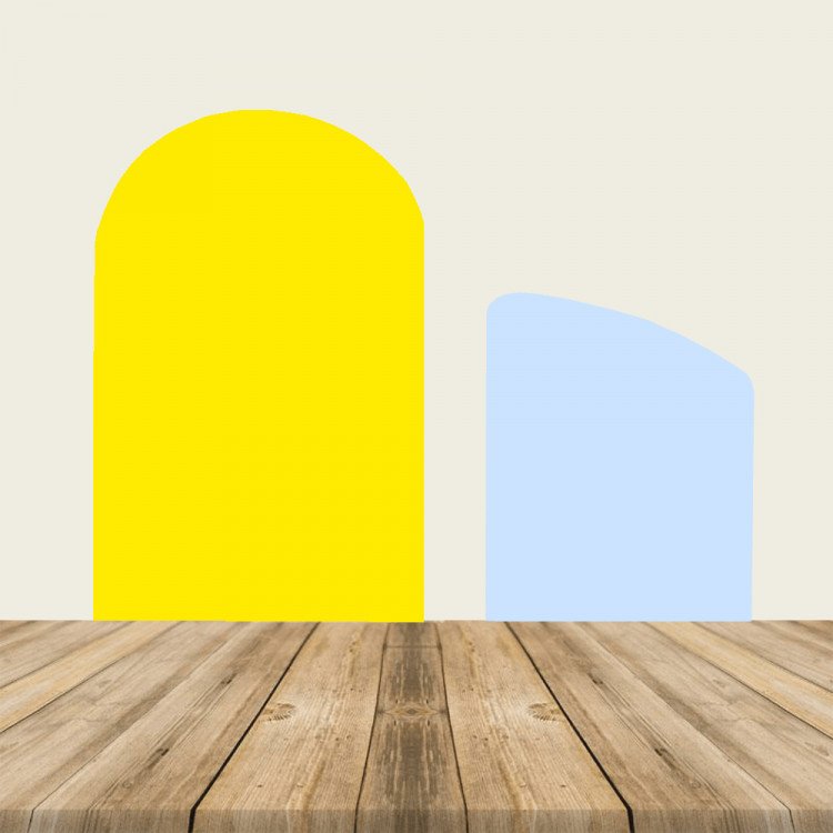 Yellow & Baby Blue Chiara Backdrop (Set of 2) Yellow & Baby Blue Chiara Backdrop (Set of 2)