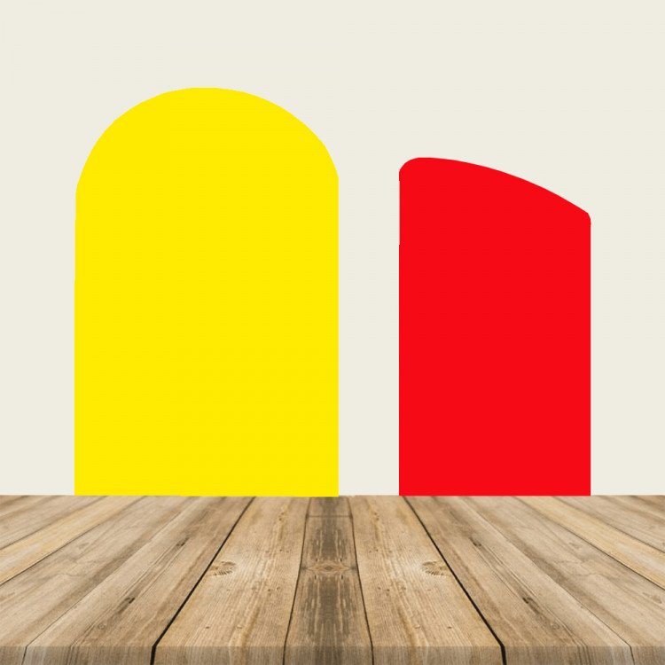 Yellow & Red Chiara Backdrop (Set of 2) Yellow & Red Chiara Backdrop (Set of 2)