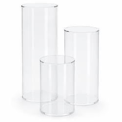 Clear Round Acrylic Pedestals