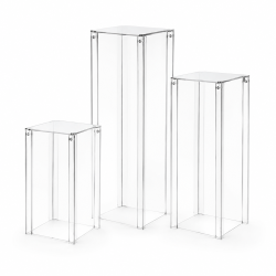 Clear Square Acrylic Pedestals