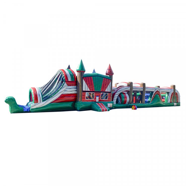 68 Ft Medieval Module Obstacle Course 8 In 1 68 Ft Medieval Module Obstacle Course 8 In 1