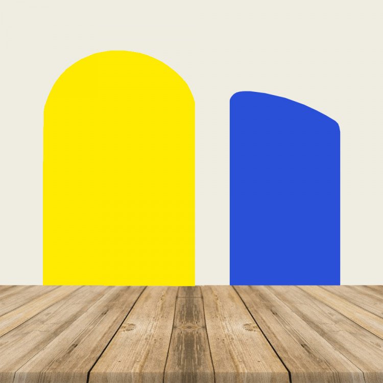 Yellow & Blue Chiara Backdrop (Set of 2)