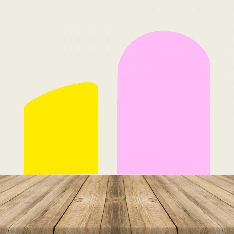 Yellow & Light Pink Chiara Backdrop (Set of 2)