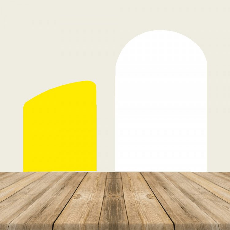 Yellow & White Chiara Backdrop (Set of 2)