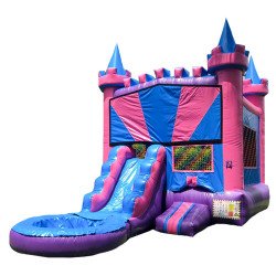 combo 2 in 1 pink purple with pool 1631035106 Combo Pink & Purple Castle 2 In 1