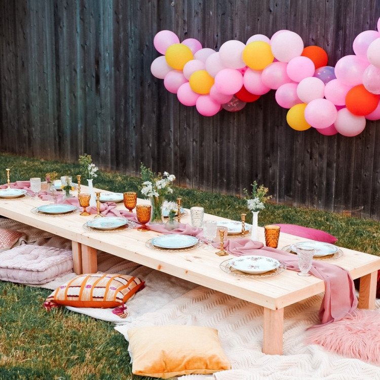 Boho Picnic Table - Kids Fairyland Party Rental Lauderhill FL