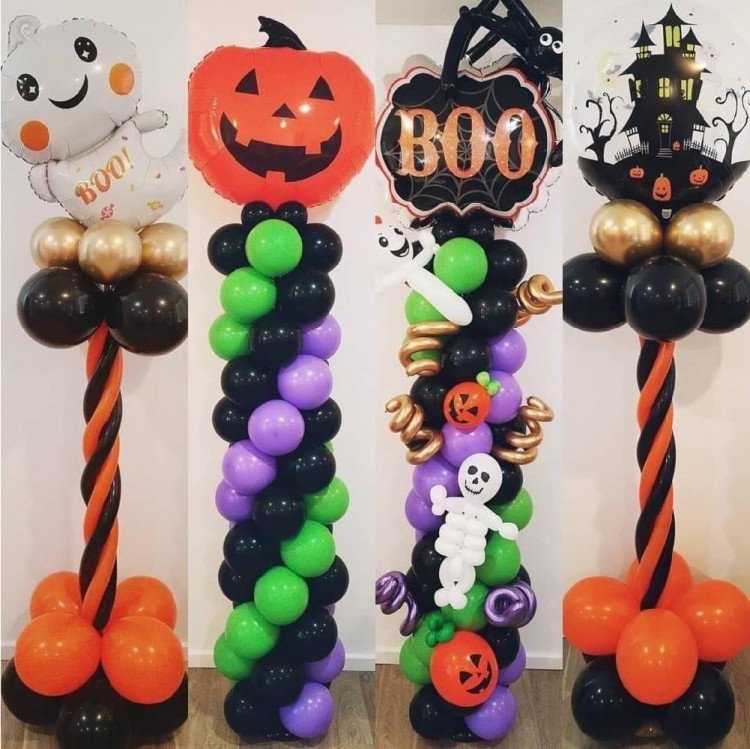 Halloween Balloon Columns Kids Fairyland Party Rental Lauderhill FL