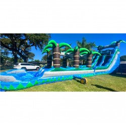 BH2023 1667421350 22 Ft Blue Crush Double Lane Water Slide with Slip and Slide