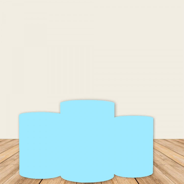 Light Blue Pedestal Covers