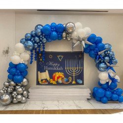 Organic Balloon Arch Hanukkah