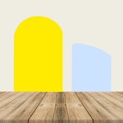 Yellow & Baby Blue Chiara Backdrop (Set of 2)