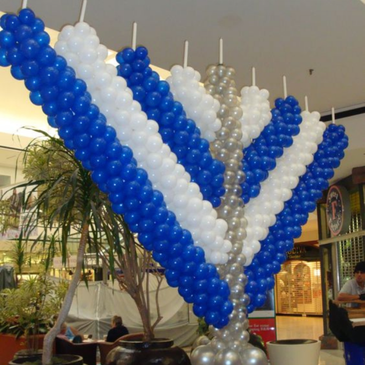 Menorah Balloon Sculpture Hanukkah