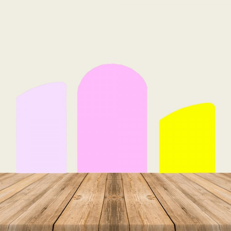 Lavender, Light Pink & Yellow Chiara Backdrop (Set of 3)