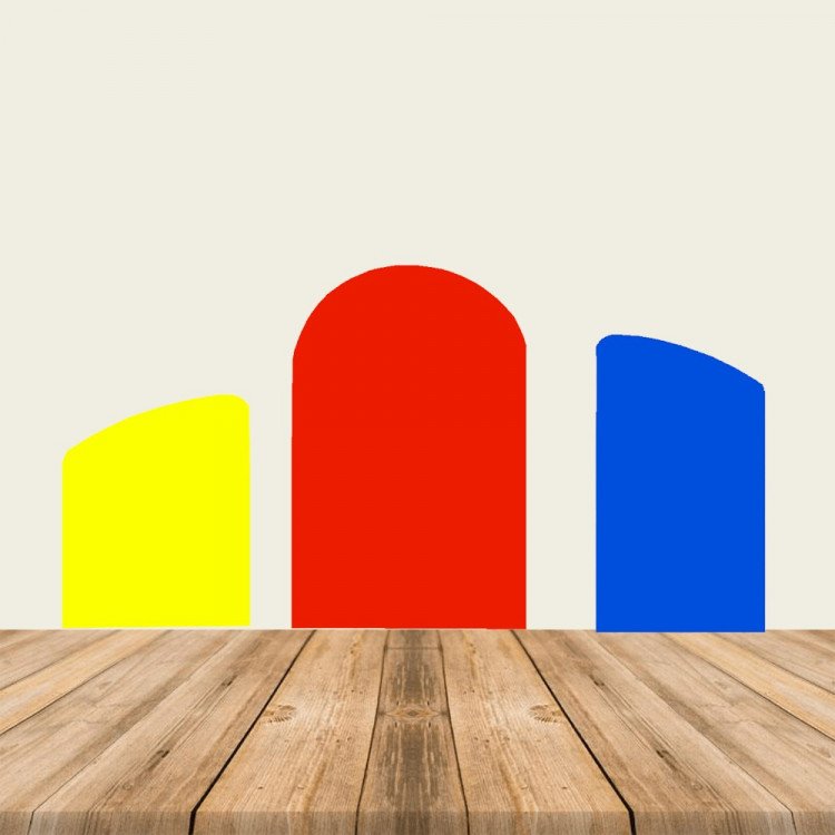 Yellow, Red & Blue Chiara Backdrop (Set of 3)
