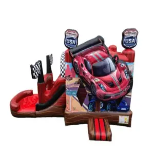 25 ft racing cars 3d combo water slide broward Water Slides Rental Broward