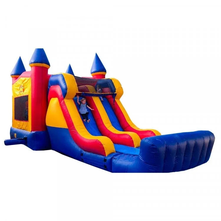 4 in 1 castle module combo double lane water slide broward