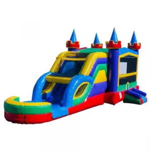 4 in 1 lucky castle module combo double lane water slide broward
