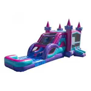 4 in 1 princess castle module combo double lane water slide broward
