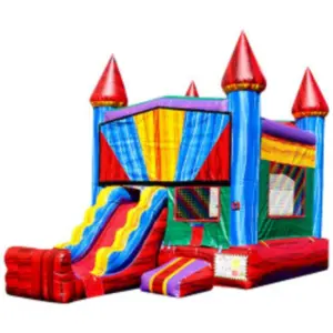 colorful castle 2 in 1 water slide broward