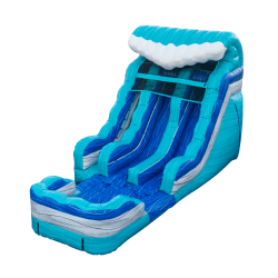 11 1746475936 15 Ft Aqua Breeze Double Lane Water Slide