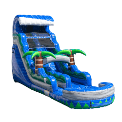 22 Ft Blue Crush Water Slide Double Lane
