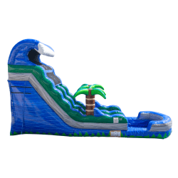 14 1746476821 22 Ft Blue Crush Water Slide Double Lane