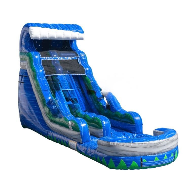 22 Ft Blue Crush Water Slide Double Lane 22 Ft Blue Crush Water Slide Double Lane