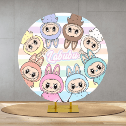 Labubu Round Backdrop