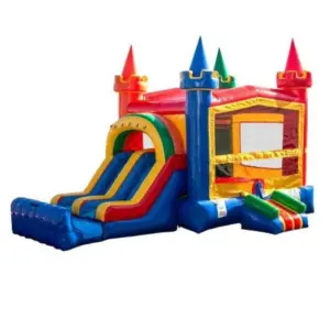 combo multicolor castle 4 in 1 water slide rental doral