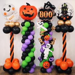 Halloween Balloon Columns